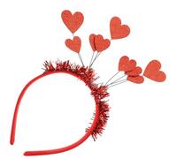 CIMAXIC Bandeau Cheveux de Cœur Rouge à Paillettes, Accessoires pour Cheveux Confortables en Feutre, pour Fête et Anniversaire, Finition Soignée et Style Unique
