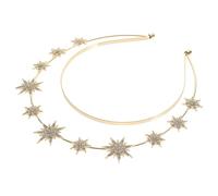 CIMAXIC Bandeau Décoratif en Métal Or à Six Branches, Léger et Compact, Style Rétro pour Chignon Mariage ou Street Snap, Accessoire Cheveux Élégant et Raffiné
