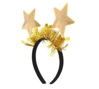 CIMAXIC bandeau pentagramme accessoires carillons éoliens bandes bandeau noué couvre-chef lumineux mode bandeaux à paillettes pour femmes accessoires du nouvel an tissu non tissé Golden