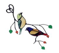 CIMAXIC Bijoux En Vitrail Oiseau Arc-En-Ciel Fenêtre Clings Tentures Guppys Oiseau Décor Oiseau Décalcomanies Fenêtre Oiseau Échafaudage Décoration Maison Oiseau Tenture