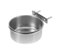 CIMAXIC Bol pour Oiseaux Acier Inoxydable Récipient Alimentaire et Eau pour Perroquets et Oiseaux de Compagnie Moyenne avec Support de Pince Complète pour Alimentation et Hydratation des