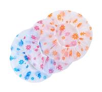 CIMAXIC Bonnets de Imperméables Couleur Aléatoire Imprimé Mode Lot de 20 en Pe Confortables et Protecteurs pour Cheveux, pour Spa Cuisine
