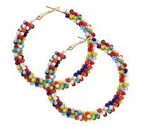 CIMAXIC Boucles Oreilles Bohémiennes Colorées Perles Bijoux Oreilles pour Femmes Accessoires Durable de Mode pour Toutes Occasions Parfaites Jean Shirt