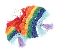 CIMAXIC Boucles Oreilles Pendantes Colorées pour Femmes Style Ethnique Coton Tressé à Franges Dégradées Légères et Élégantes pour Mariages et Fêtes