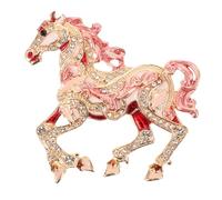 CIMAXIC Broche Cheval Vintage avec Scintillants Épingle Animal Élégante pour Dames Décoration de Vêtements Polyvalente et Accessoire pour Usage Quotidien