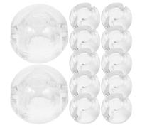 CIMAXIC Butées de Chaîne à Billes Transparentes Fixation Sécurisée et Apparence Invisible en Pom Lot de 12 Accessoires Indispensables pour Stores Verticaux pour Rideaux