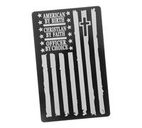 CIMAXIC Carte De Prière Inspirante pour Policier Insert De Portefeuille en Métal Aluminium Attentionné pour