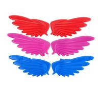 CIMAXIC Charms Ailes de Chaussures pour Rollers Fille, 6 Pièces en Pvc, Décoration Colorée et Facile à Porter, Design Ailes Volantes pour Skateparks et Places