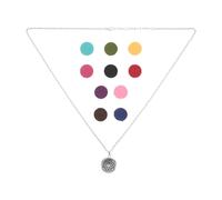 CIMAXIC Collier d'aromathérapie : Pendentif diffuseur d'huiles essentielles avec 10 pastilles parfumées pour la relaxation, les fêtes, le yoga, les voyages et comme cadeau pour femme.