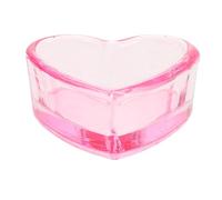 CIMAXIC Coupelle Décorative en Verre Rose de Cœur pour Manucure Diy, pour Ranger Liquides et Petits Accessoires de Nail Art