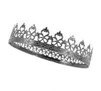 CIMAXIC Couronne Creuse Vintage en Fer pour Hommes, Accessoire de Costume Royal Simple et Raffiné, pour Cosplay et Fête D'anniversaire