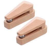 CIMAXIC Crochets Muraux en Bois pour Salle de Bain Solution Gain de Place 2 Pièces Clips Robustes sans Perçage Boule en Acier pour Tapisseries et Couvertures et Décoration Intérieure