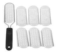 CIMAXIC Ensemble de 1 lime à pieds pour éliminer les callosités, lime métallique détachable/grattoir à talons/éliminateur de peaux mortes avec lames de rechange, kit de soin des pieds