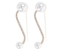CIMAXIC Ensemble de 2 Broches pour Femmes en Alliage, Épingles de Sûreté Décoratives Élégantes avec Pierres Brillantes, Réglage Taille et Prévention des Malaises Vestimentaires
