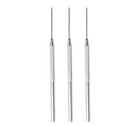 CIMAXIC Ensemble de 3 Aiguilles à Poterie en Acier Inoxydable pour Poinçonnage et Sculpture, Outil de Sculpture Argenté pour Travaux D'argile et Poterie