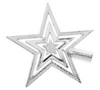 CIMAXIC Étoile Légère et Portable 10 Cm en PVC Argenté pour Décorer Le Sapin de Noël Décoration Festive pour Arbre de Noël Joyeux