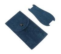 CIMAXIC Étui de Montre Portable en Velours à Perles Bleu, Étui de Voyage Compact Fermeture à Pression, Housse Rembourrée pour Montre Connectée, Sacoche Légère et Pratique pour Transport
