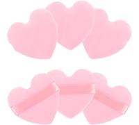 CIMAXIC Houppettes pour Poudre en Flanelle Forme Cœur Rose 6 Pcs Douces et Portables pour Maquillage Professionnel et Voyage Visage Femmes