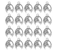CIMAXIC Kit de 20 pièces pour la création de bijoux : porte-clés fer à cheval, breloques cowgirl en métal pour bracelets et colliers, articles de fête champêtres.