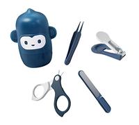 CIMAXIC Kit De Soins Des Ongles Ensemble De Coupe-ongles Ciseaux Et Pince à Épiler Inoxydable Conçu Pour Nourrissons Et Couleur Bleu Modèle