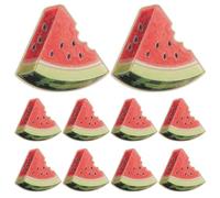 CIMAXIC Lot de 10 broches émaillées pastèque, broche mignonne en forme de tranche de pastèque, broche émaillée fruit de dessin animé, badge amusant pour les fêtes d'été.