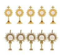 CIMAXIC Lot de 10 épinglettes de première communion, ostensoirs catholiques, Saint-Sacrement, Jésus, offrande religieuse chrétienne pour la première communion, le baptême et le ministère