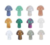CIMAXIC Lot de 12 Figurines de Champignons en Cristal : Mini Champignons décoratifs en Cristal - Accessoires Mignons pour la décoration de la Maison, du Salon et du Jardin féérique