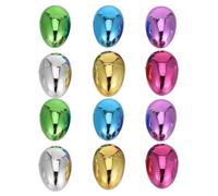 CIMAXIC Lot de 12 œufs de Pâques : œufs vides en plastique métallisé de 6 cm, à remplir pour la chasse aux , les paniers garnis, les friandises, les prix de kermesse, les anniversaires et les