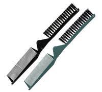 CIMAXIC Lot de 2 Peignes Pliants Portables pour Cheveux et Cuir Chevelu, Brosse à Cheveux en Pp et Abs, Double Usage Solide, Compact pour Coiffure en Voyage