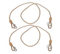 CIMAXIC Lot de 2 rallonges de Corde pour balançoire : Cordon d'extension Robuste avec Boucle en métal - 1,7 m de Long, Sangles d'extension pour balançoires d'arbre et hamacs