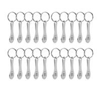 CIMAXIC Lot de 20 jetons pour chariot de supermarché : jeton en acier inoxydable, porte-clés pour pièce de 25 cents, porte-clés pour chariot de courses, pour pièces de caddie.