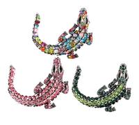 CIMAXIC Lot de 3 Broches en Alliage Créatives et Élégantes avec Pierres Brillantes, Épingles de Col Originales pour Vêtements, Ne Se Décolorent Pas, pour Accessoiriser Tenues