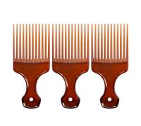 CIMAXIC Lot de 3 Peignes à Cheveux Marron en Abs Légers pour Coiffage Portable, Accessoire pour Salon de Coiffure et Usage Quotidien