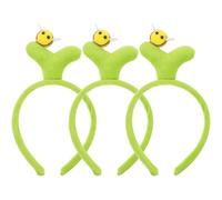 CIMAXIC Lot de 3 pour cheveux en forme de de soja, accessoire de soin pour la peau, serre-tête avec abeille, accessoire pour cheveux, idéal pour Noël, Nouvel An, fête, yoga, beauté, maquillage