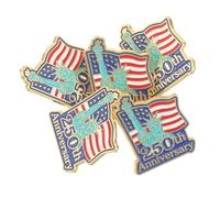 CIMAXIC Lot de 5 drapeau américain : insigne de revers Statue de la Liberté - Badge patriotique - Souvenir du 4 juillet 2026, accessoire de fête et de défilé