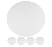 CIMAXIC Lot de 5 petits panneaux ronds plats en toile de 25 cm (9,84 pouces) pour peinture acrylique et aquarelle - Panneaux de toile vierges en coton pour projets artistiques scolaires, débutants et