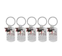 CIMAXIC Lot de 5 porte-clés de remise de diplômes 2026, anneau en acier inoxydable, souvenir de réussite scolaire, cadeaux pour la fête de remise de diplômes