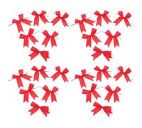 CIMAXIC Lot de 50 Nœuds Rouges en Ruban Polyester Faits Main, Décorations pour Emballage de Bonbons et Fête d'anniversaire, Résistants à l'usure et Polyvalents