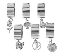 CIMAXIC Lot de 6 Bagues Ajustables Ouvertes Pendentifs Soleil, Lune et Étoile à Huit Branches, Anneaux en Alliage Résistant pour Femmes, Bijoux D’empilage, Accessoires Mode pour Toutes