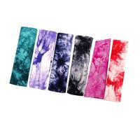 CIMAXIC Lot de 6 Bandeaux Tie-dye pour Cheveux, Élastiques et Absorbants, Tissu Léger, Faciles à Laver, pour Yoga et Sport, Couleurs Intenses et Style Unique Couleur Couleur Aléatoire