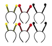 CIMAXIC Lot De 6 Serre-TêTes Insectes Avec Antennes Abeille Fourmi - Bandeaux Doux Pour Cheveux Accessoires DéGuisement Cosplay FêTe Anniversaire Enfants Jeux De RôLe