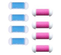 CIMAXIC Lot de 8 Têtes de Rouleaux de Rechange pour Pédicure Électrique, Accessoires Professionnels pour Éliminer les Peaux Mortes des Pieds, 4 Roses et 4 Bleus, Adaptés aux Limes