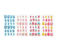 CIMAXIC Lot de 96 Faux Ongles Couverture Intégrale Courts Carrés en Abs pour Garçon et Filles, Facile à Peindre, Tenue de Couleur, pour Salon de Manucure Couleur Couleur Aléatoire