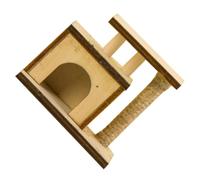 CIMAXIC Modèle De Micro-scène Mini Accessoire De Maison Miniature D'aménagement Paysager Mini Griffoir pour Chat Résistant à l'usure Poteau Décoratif pour Chat Miniature Bois