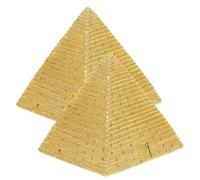 CIMAXIC Modèle de Pyramide Décorative Lot de 2 Pièces en Résine Or, Léger et Rétro pour Décoration Intérieure