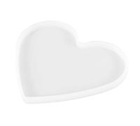 CIMAXIC Moule en Silicone à sous-Verres DIY de Cœur 19x13 Cm, Modèle de Tapis de Tasse pour Résine Époxy Cristal Créatif, Moule Simple pour Loisirs Artisanaux et Décoration Maison