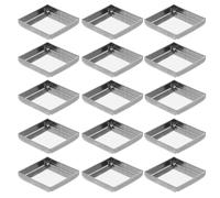 CIMAXIC Palette de Blush Poudre Vide Carrée en Fer Argenté 20pcs, Rechargeable et Compacte pour Projets Créatifs et Voyage
