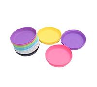 CIMAXIC Plateau pour Pot De Fleurs Rond 25pcs Soucoupe en Plastique Colorée pour Plantes Diamètre 11,5cm Intérieur 9cm Bac à Eau pour Jardinage Intérieur Et Extérieur Accessoire Anti-âge Et Solide