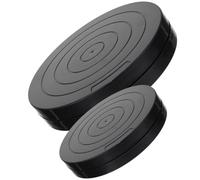 CIMAXIC Plateau Tournant Facile à Transporter 2pcs en Plastique Noir Rotation Stable 360° pour Poterie et pour Créations Artisanales Maison