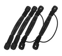 CIMAXIC Poignée de Transport Latérale en PVC pour Kayak, Lot de 4 | Montage Latéral, Design Rainuré Ergonomique, Cordon Noir, pour Paddle et Sit-on-top